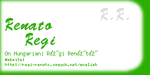 renato regi business card